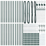 Fence Post Other 26 pcs Silver 3.2 x 3.2 x 100 cm Steel 3350169