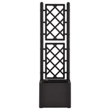 Garden Raised Bed with Trellis and Self Watering System Anthracite 313965