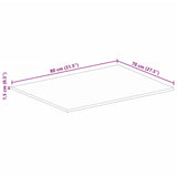 Table Top 80x70x1.5 cm Rectangular Solid Wood Reclaimed 371071