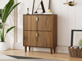 60cm Shoe Storage Cabinet with 2 Flip Drawers,Free standing Shoe Cabinet with Metal Handles for W6296P540650