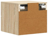Wall-Mounted Bedside Cabinet 2 pcs Sonoma Oak 33 x 34.5 x 40 cm 897960