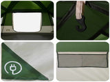 Family Tent with Rainfly Water-resistant Green 10-Person 42042198