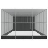 Aviary with Extension Silver 911x303x216 cm Steel 3214265