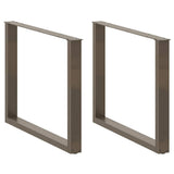 Dining Table Legs U-Shaped 3 pcs Natural Steel 100x cm Steel 4013215