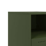 ZNTS Bedside Cabinet Olive Green 36x39x43.5 cm Steel 846712