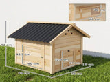 PawHut Wooden Duck House with Double Doors, Openable Roof, Ventilation Holes, Removable Base, T3398P554949