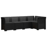 5-Seater Garden Sofa with Cushions Rattan Look PP Anthracite 3444035