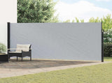 Retractable Side Awning Grey 600 x 200 cm Polyester 42035536