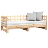 Pull-out Day Bed without Mattress 2x cm Solid Wood Pine 820766