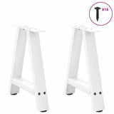 ZNTS Coffee Table Legs A-Shaped 2 pcs White 38x cm Steel 4012829