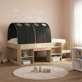 Bed Tunnel 2 pcs Black 211 x 67.5 x 2 cm Polyester 893713