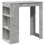 ZNTS Bar Table with Racks Concrete Grey 102x50x103.5 cm Engineered Wood 854358