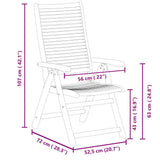 Reclining Folding Garden Chairs 2 pcs Solid Wood Acacia 367699