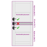 Interior Door White 86 x 198.5 cm Plywood 42052396