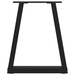 ZNTS Dining Table Legs V-Shape 2 pcs Black 28x cm Steel 4012540