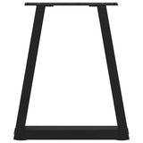 ZNTS Dining Table Legs V-Shape 2 pcs Black 28x cm Steel 4012540