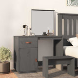 Dressing Table Grey 95x50x134 cm Solid Wood Pine 820089