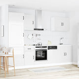 7 Piece Kitchen Cabinet Set Kalmar High Gloss White Engineered Wood 3314763
