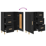 Sideboard Black Oak 69.5 x 34 x 90 cm Engineered Wood 8009843