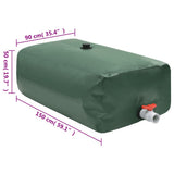 Water Tank with Tap Foldable 670 L PVC 156326