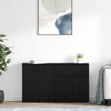 Sideboard with Drawer 3 pcs Black oak Engineered Wood 3416163