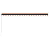 Manual Retractable Awning 600x300 cm Orange and Brown 3051227