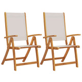 Folding Chairs 2 pcs Solid Wood Acacia and Textilene 4008421
