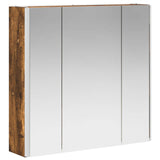 Bathroom Mirror Cabinet Smoked Oak 63.5 x 15.5 x 60.5 cm 889251