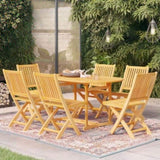 ZNTS 7 Piece Garden Dining Set Solid Teak Wood 3059563