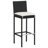 Garden Bar Set Black Solid Acacia Wood Standard Tough 3295296
