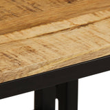 ZNTS Nesting Side Tables 3 pcs Solid Rough Wood Mango 376042