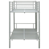 ZNTS Bunk Bed without Mattress Grey Metal 90x200 cm 287911