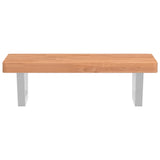 Basin Shelf Wall Mounted Steel and Solid Wood Beech 3302378