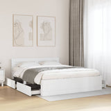 Bed Frame with Headboard without Mattress White 160x200 cm 3295548