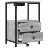 Bedside Cabinet with Drawer 2 pcs Grey Sonoma 40 x 31 x 60 cm 859447
