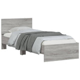 Bed Frame without Mattress with LED Lights Grey Sonoma 90x200 cm 838811