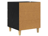 Bedside Cabinet Black Oak 40 x 40 x 66 cm Engineered Wood 880615