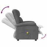 Massage Chair Dark Grey Fabric 340937