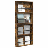Magazine Rack 2 pcs Smoked Oak 60 x 12 x 70 cm Engineered Wood 890833