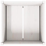 Garden Planter White 70x70x70 cm Solid Wood Pine 837435