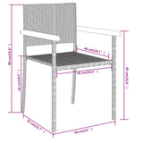 Garden Dining Set Black 3099416