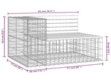 Garden Bench Natural wood, Silver Solid pine wood, Galvanised steel 834380