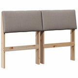 Upholstered Headboard Taupe 120 cm Solid Pine Wood 879132