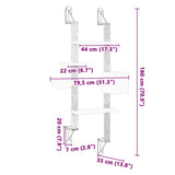 Wall-mounted Cat Tree with Scratching Post Light Grey 180 cm 172402