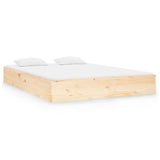 Bed Frame without Mattress Solid Wood 135x190 cm Double Double 820077
