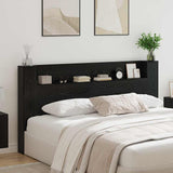 Headboard Black Oak 200 x 15 x 103.5 cm Engineered Wood 886267