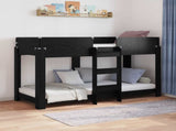 Bunk Bed for Kids Black Oak 75 x 190 cm Engineered Wood 3410540