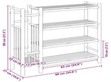 Shoe Rack with Shelf Natural 88 x 27 x 80 cm Bamboo 42028238