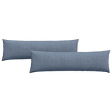 Sofa Pillows 2 pcs Blue 145 x 40 cm Corduroy Fabric 42013863