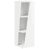 Side Shelf High Gloss White 33 x 32 x 100.5 cm Engineered Wood 892421